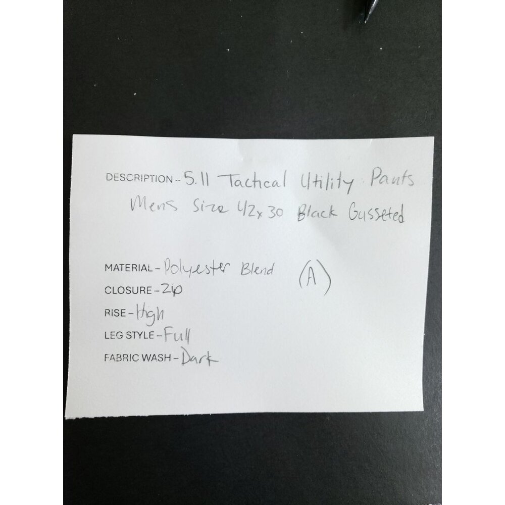 5.11 Tactical Utility Pants Mens Size 42x29 Black Polyester Blend High-Rise - Picture 9 of 9